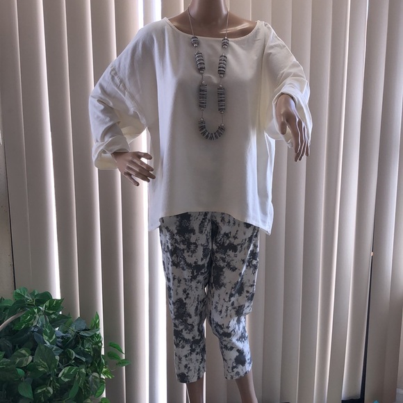 SOFT SURROUNDINGS Gauge Top Only. 100% cotton. Size 14 - Picture 3 of 10